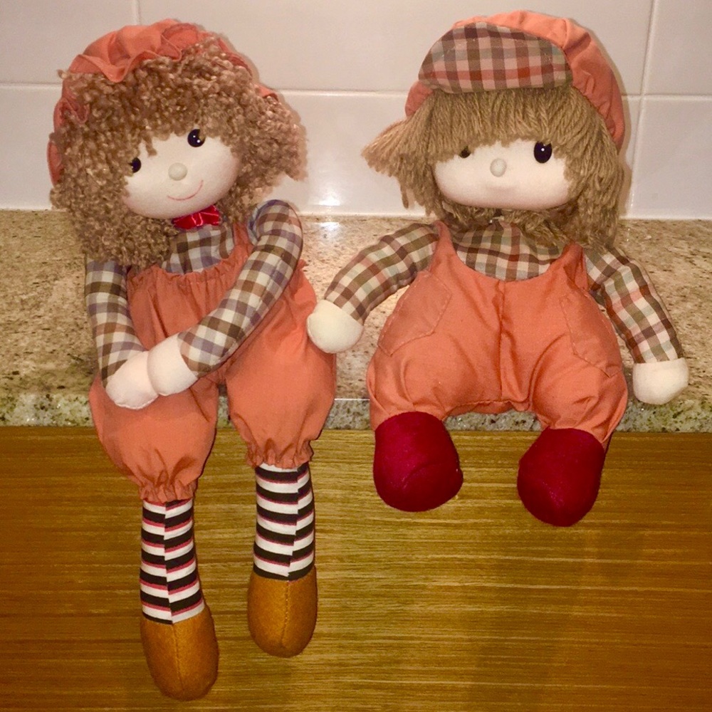 🎁 Vintage DOLMAX Boy & Girl Dolls with tags